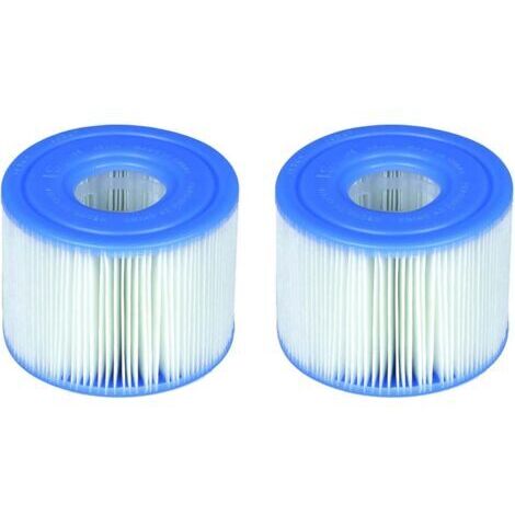 Le kit Intex 29001E comprend 2 cartouches de piscine PureSpa Type S1 faciles à installer, pour un total de 2 filtres.