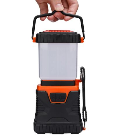 Le Lanterne Camping LED, Lampe Camping Puissante 1000lm, Luminosité Réglable, Eclairage Camping Etanche, pour Camping, Bivouac, Pêche, Randonnée, Cave, etc.（noir）