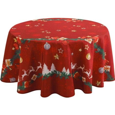 Le linge de Jules Tovaglia, Poliestere, Rosso, Rotonda 160 cm