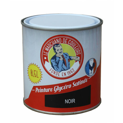 LE MARCHAND DE COULEUR GLYCERO SATIN 0.5L NOIR