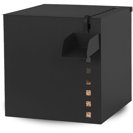 LE MARQUIER - Coffre à granulés Cubik noir + pelle