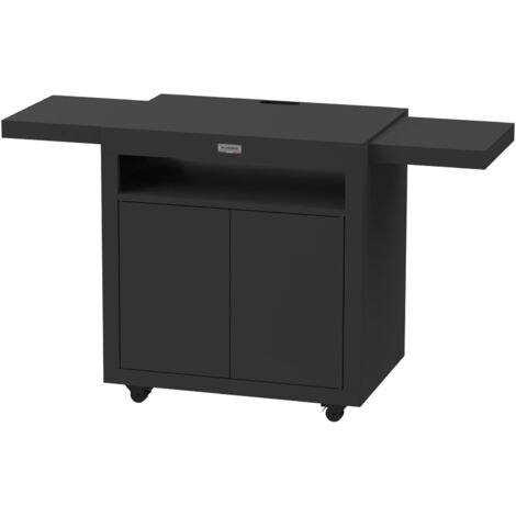 Le Marquier – Desserte meuble 80 cm avec tablette coulissante en acier électrozingué noir – Dimensions 80x55x82,5 cm – Origine France Garantie