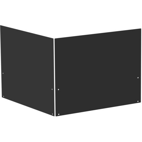 Le Marquier – Habillage arrière en acier électrozingué noir pour crédence angle – Finition peinture époxy – Installation facile – Fabrication France