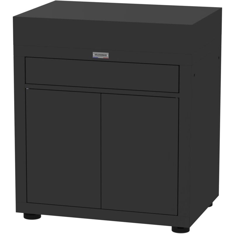 Le Marquier - Meuble avec tiroir, 80 x 55 cm noir