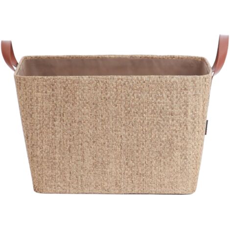 Le Marquier – Panier à bois en tissu robuste – Dimensions 57 x 41 x 36 cm – Capacité 3 sacs de 15 kg de granulés – Bûches jusqu'à 50 cm