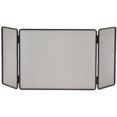 Le Marquier – Pare-feu cheminée acier peint 90 x 20 x 40 cm – 3 volets (20-50-20) – Gris foncé pour espaces extérieurs