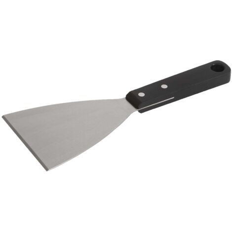 Le Marquier Spatola Triangolare in Acciaio Inox – Spatola Diritta Professionale per Cucina e Plancha