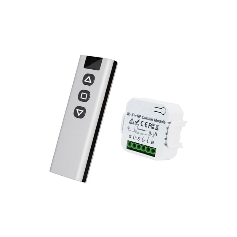 Le module de volet roulant sans fil, utilisé pour les interrupteurs sans fil de volets roulants et de stores, se compose d'une télécommande rf +