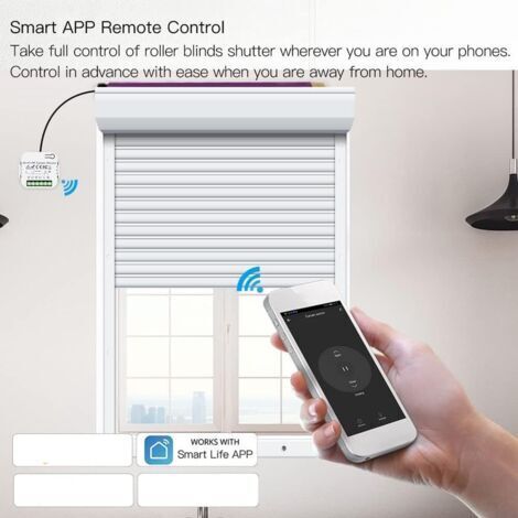 Le module sans fil pour stores enrouleurs, adapté à la commande sans fil des stores enrouleurs et des stores vénitiens, se compose d'une télécommande RF et d'un module récepteur, avec une distance de 