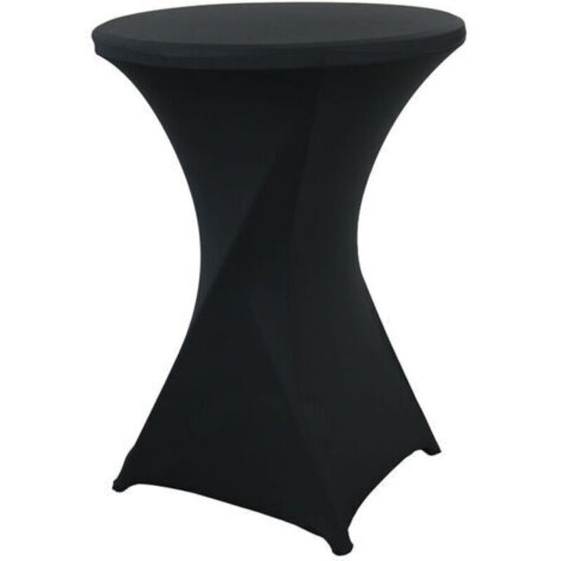 Le noir) 60cm×110cmHousse de Table de bistrot - Mange Debout - Deco Cocktail - Stretch Spandex