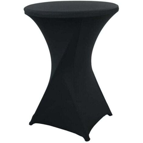 （le noir） 60cm×110cmHousse de Table de bistrot - Mange Debout - Deco Cocktail - Stretch Spandex