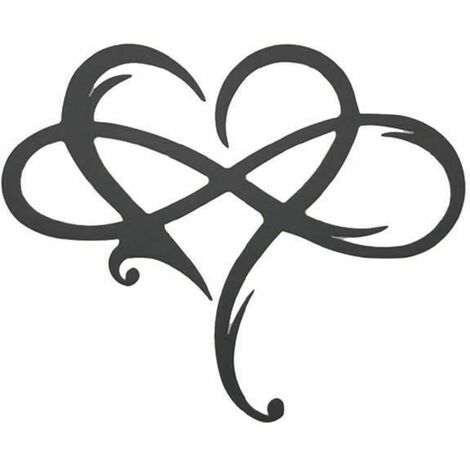 Le noir Infinite Heart Steel Wall Decoration Metal Wall Art Love Wall Sign