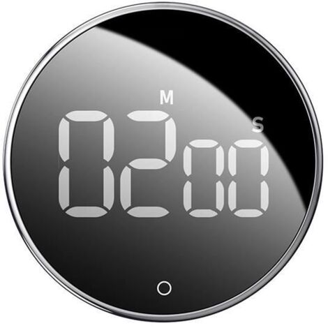 Le noir Minuteur numérique magnétique Cuisine Cuisine Douche Repos Course Commande Comptoir Réveil Compteur à rebours électronique