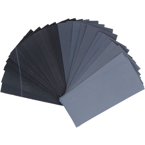 Le Papier de Verre Humide Sec, pour Le Polissage et Le Ponçage en Métal en Bois, Papier de Verre Humide Sec, Permet une Large Application pour Polir Divers Matériaux (Ensemble de