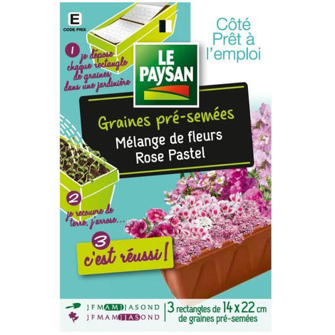 Le Paysan Lot De 3 Fleurs Pour Jardinieres Mélange Rose Pastel