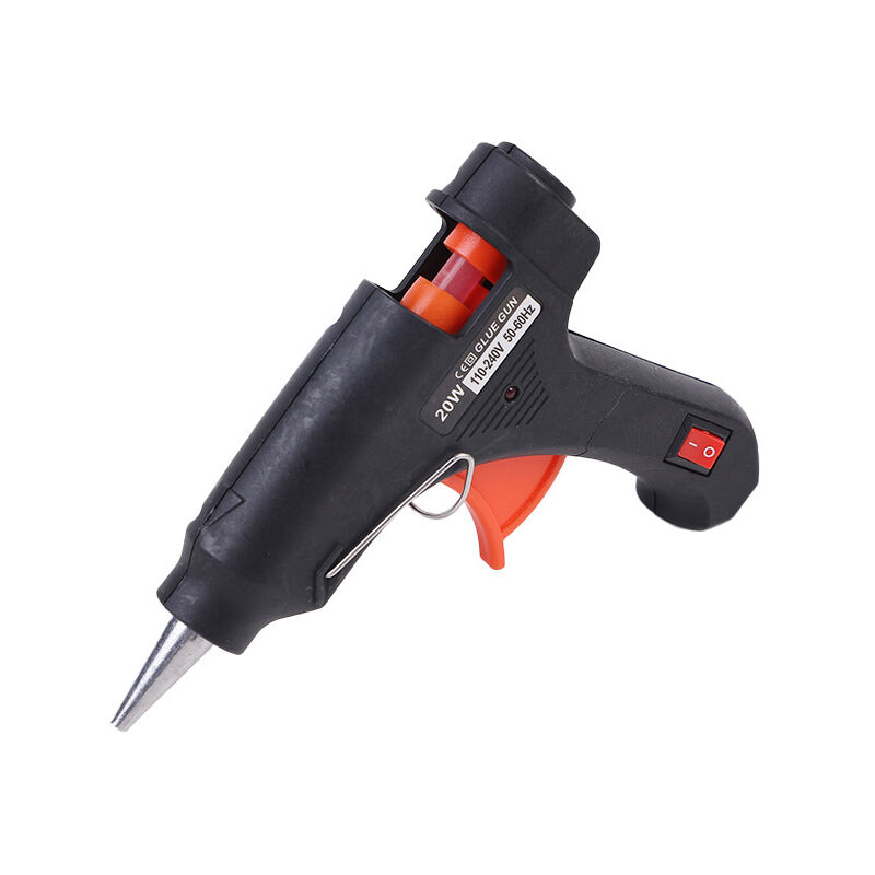 Le pistolet à colle chaude de 100 w chauffe rapidement et est sûr et anti-goutte, adapté aux réparations, à l'artisanat, au bricolage, à la maison,