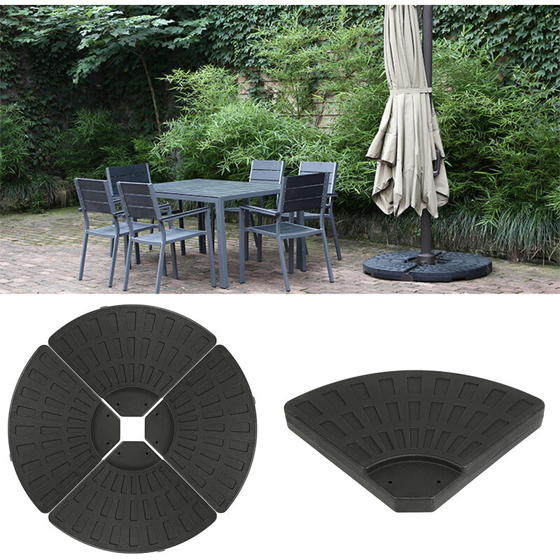 Le plat rond pratique de contrepoids de parapluie de soleil Lot de 4 dalles rondes 96 96 8cm