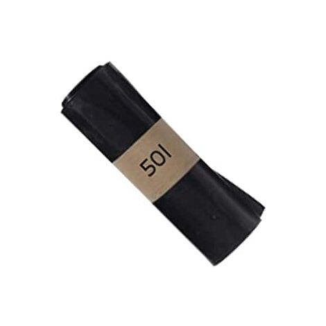 Le Plus De L'Entretien – Lot de 250 sacs poubelle noir haute résistance 50 litres – Sac anti-déchirure pour déchets lourds – Résistance accrue aux perforations