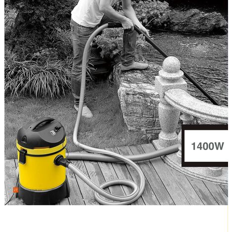 Le Poisson Qui Jardine – Aspirateur de piscine 1400W – Nettoyage de fond, vase et boue – Câble 10m – Capacité 30L – Utilisable à sec