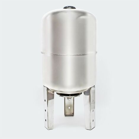 Le Poisson Qui Jardine – Ballon vertical cuve à vessie INOX 50 litres – Pression 5,4 bar – Raccord 32 mm – Acier inoxydable pour installations sanitaires