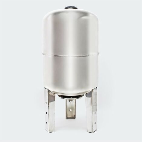 Le Poisson Qui Jardine – Ballon vertical inox 100L – Réservoir à vessie pour installation sanitaire – Pression max 5,4 bar – Raccord 32 mm