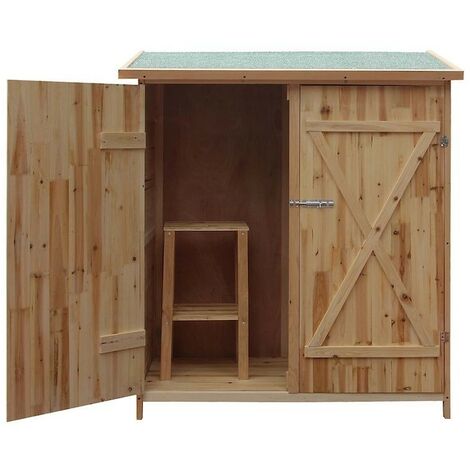 Le Poisson Qui Jardine – Cabane de jardin en bois 138x65,5x160 cm – Rangement outils et objets – Bois de qualité pour extérieur – Conception durable