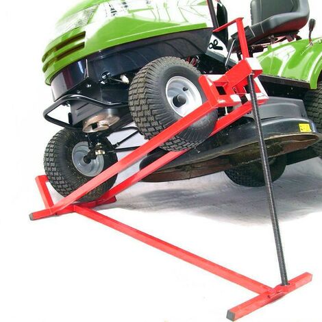 Le Poisson Qui Jardine – Lève-cric pour tondeuse autoportée – Capacité 400 kg – Angle d'inclinaison 35° – Système vis sans fin pour manipulation précise