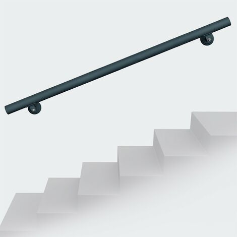 Le Poisson Qui Jardine – Rambarde 100 cm acier inoxydable gris anthracite – Résistance à la corrosion – Kit de fixation inclus pour installation facile