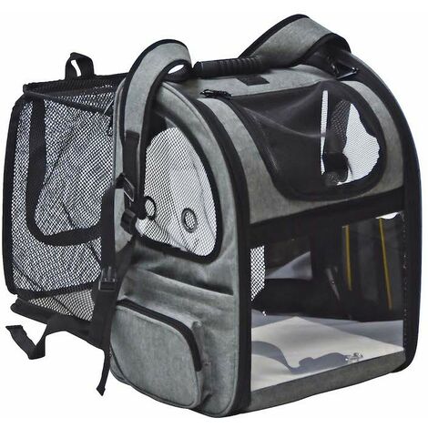 Le Poisson Qui Jardine – Sac de transport pour chien et chat jusqu'à 6 kg – Pliable et extensible – Matériau respirant – Fenêtre en maille pour ventilation