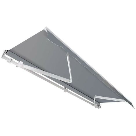 Le Poisson Qui Jardine – Store banne rétractable 3,5 x 3 m – Cadre aluminium – Tissu polyester 280 g/m² – Protection solaire indice 30+ – Couleur anthracite