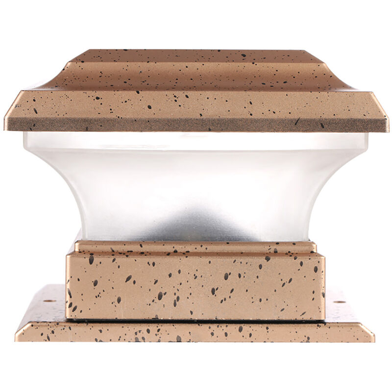 Le poteau de clture d'énergie solaire allume la lumière chaude extérieure imperméable de lampe de pilier de jardin de paysage de jardin