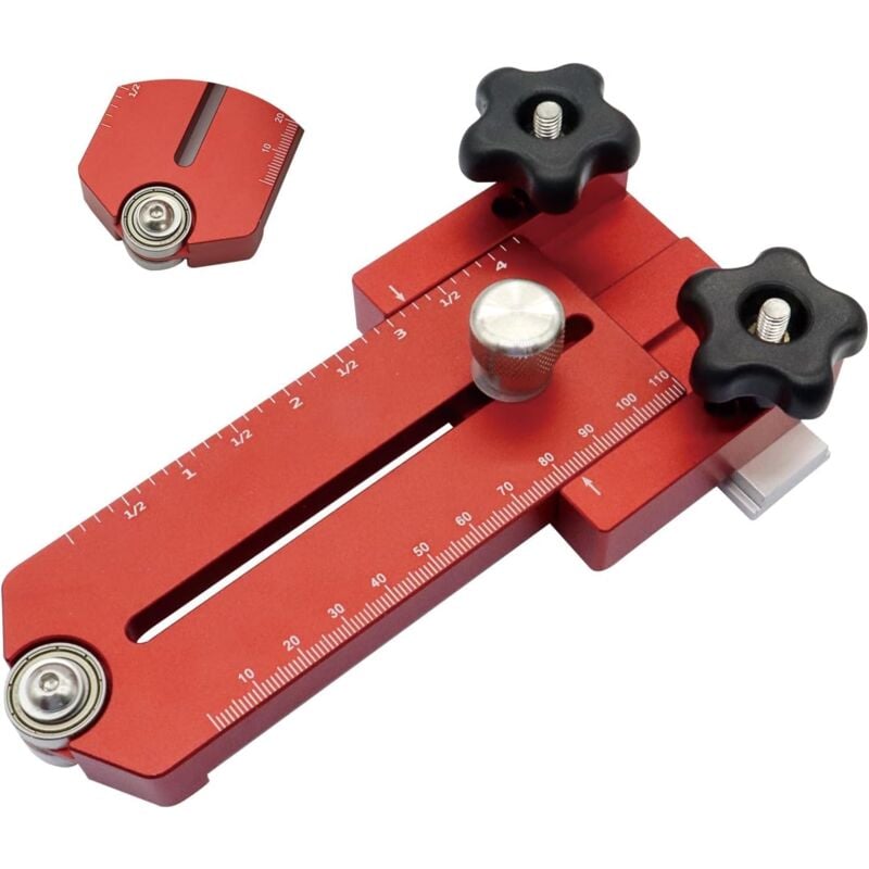 Jusch - Le rail de gabarit pour scie à table à déchirure fine permet de réaliser des coupes en bandes étroites répétitives, s'adapte à la fente