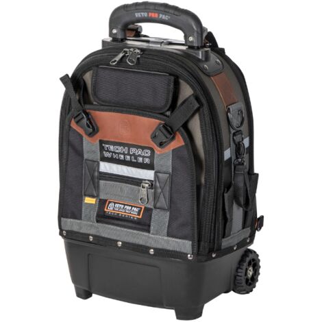 Le Sanitaire – Sac à dos à outils avec roulettes – Tissu PVC imprégné – 48 compartiments – Dimensions 610 x 360 x 280 mm – Poids 7,53 kg