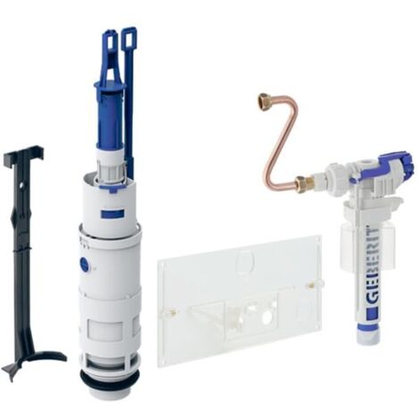 Le Sanitaire – Set de conversion Geberit pour chasses encastrées 10.800 – Économie d’eau – Plaque de commande Twinline requise – Finition métal
