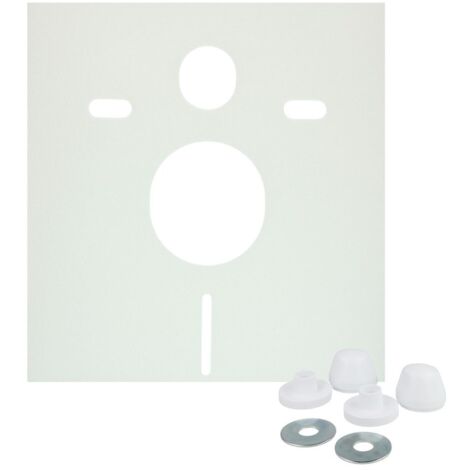 Le Sanitaire – Set d’insonorisation pour WC mural – Mousse PE blanc 4 mm – Réduction sonore 6-10 dB selon DIN 1386 – Universel pour tous WC suspendus