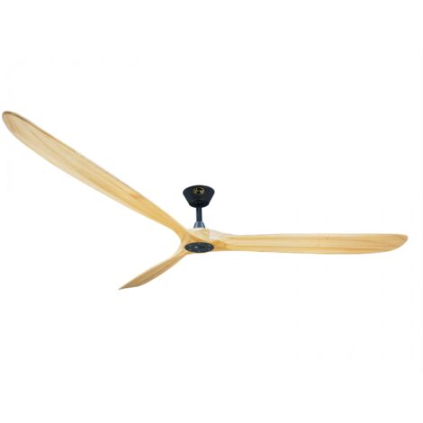 Le super destratificateur et ventilateur HVLS DC BigGéronimo, 223 Cm design,noir pales claires, wifi thermostat.