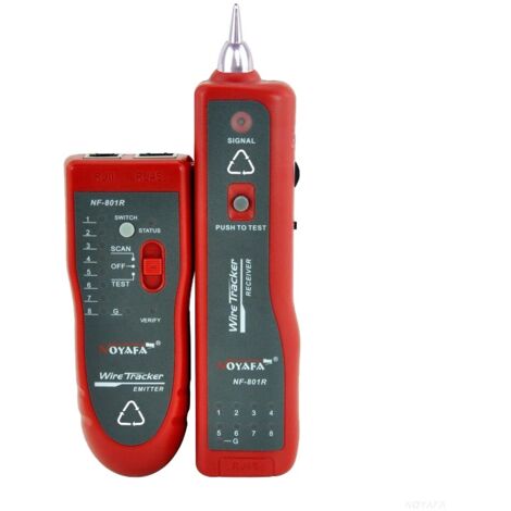 Le testeur de réseau Noyafa NF-801R, localisateur de défauts et testeur de câbles LAN RJ11/RJ45 convient aux lignes téléphoniques, aux câbles Ethernet, aux câbles vidéo, aux générateurs audio et aux f