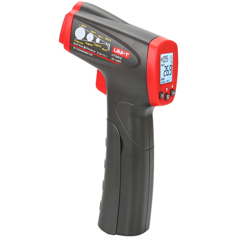 Thermomètre infrarouge de précision - Plage de mesure -20ºC 400ºC - Précision ±2ºC ou ±2% - Mesure sans contact et instantanée - Temps de réponse