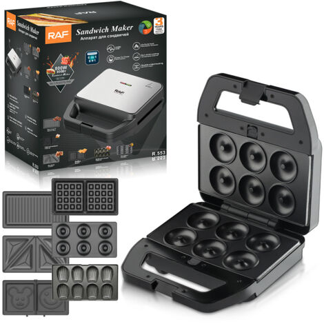 Le tout nouveau produit de RAF : appareil à sandwichs 6 en 1, appareil à petit-déjeuner portable, machine à beignets et à gaufres - AquaForge