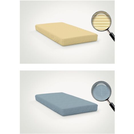 Le vie del cotone, coppia lenzuola sotto con angoli, puro cotone, cm 175x200, bulk pack