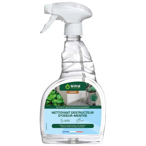 LE VRAI PRO MAISON - Nettoyant destructeur d'odeurs menthe 750ml