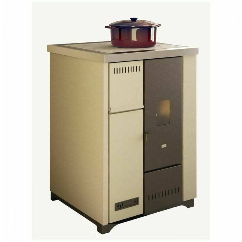 

Punto Fuoco - Lea - Estufa de la cocina de pellets: 7.5 kw de marfil