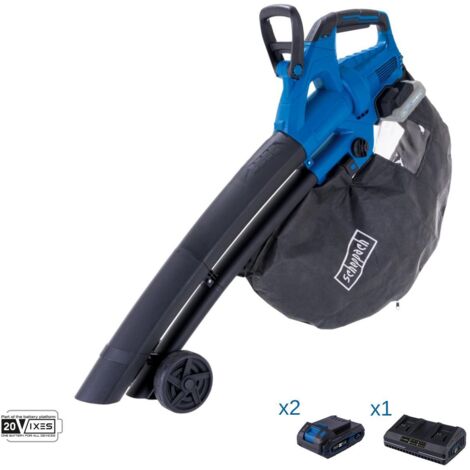 Leaf blower 2x20v 2 batteries 2.0Ah + dual charger ixes Scheppach bc-blv720-x