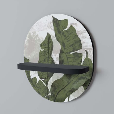 LEAF ECHO Mensola ovale nera