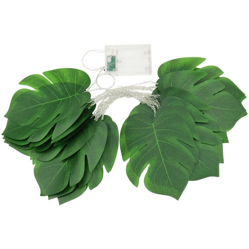 Leaf Led String Light 9.84ft 20 Led Hanging String Light with Green Leaves for Garden Yard Home Patio Wedding Party Decoration