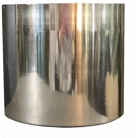 Leaf Metal Planter Plant Pot with Polished Silver Finish 20 x 18cm