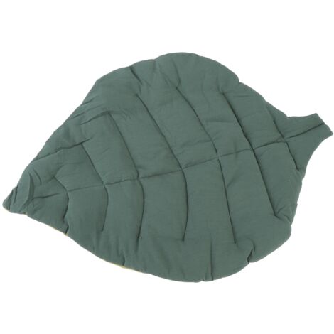 Leaf Shape Cat Floor Mat Cotton Thickened Comfortable Warm Pet Bed Mat Pad for All Seasons,green