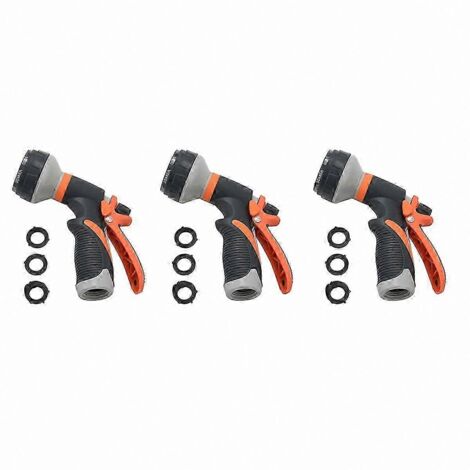 Leak-Free High Pressure Garden Hose Nozzle, 8 Spray Patterns, Heavy Duty