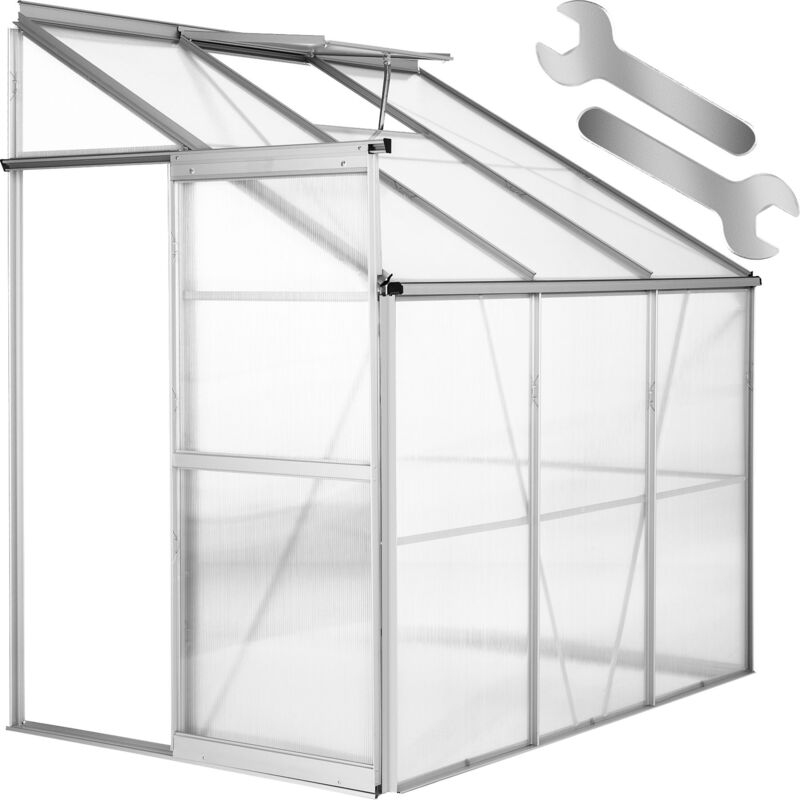 Greenhouse lean-to - lean to greenhouse, greenhouse plastic, polycarbonate greenhouse - transparent