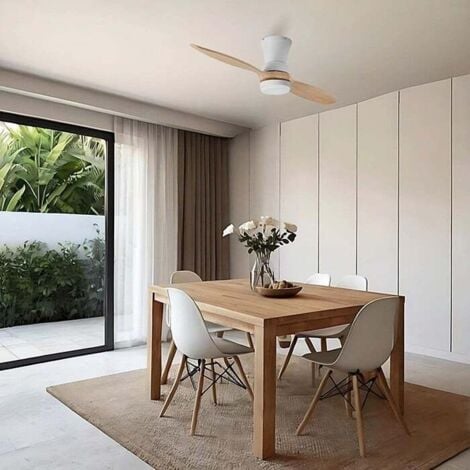 VENTYLY LEAN Ventilador de techo con luz madera clara